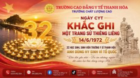 TRƯỜNG CAO ĐẲNG Y TẾ THANH HOÁ DÂNG HƯƠNG TẠI KHU TƯỞNG NIỆM CÁC LIỆT SĨ HY SINH TRÊN CÔNG TRƯỜNG ĐÊ NAM SÔNG MÃ