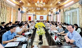TRƯỜNG CAO ĐẲNG Y TẾ THANH HOÁ KẾT NỐI ĐIỂM CẦU HỘI NGHỊ SƠ KẾT THỰC HIỆN NGHỊ QUYẾT SỐ 57-NQ/TW VÀ PHONG TRÀO “BÌNH DÂN HỌC VỤ SỐ”
