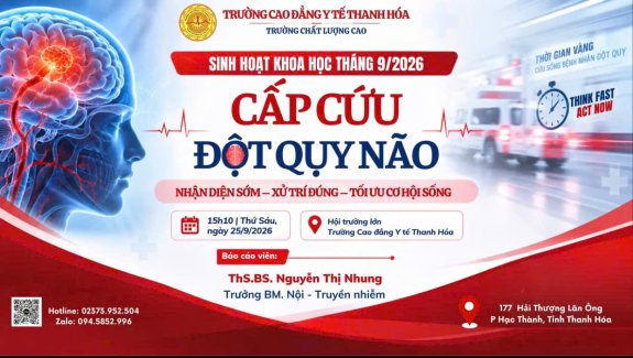 SINH HOẠT KHOA HỌC THÁNG 9/2026: CẤP CỨU ĐỘT QUỴ NÃO 