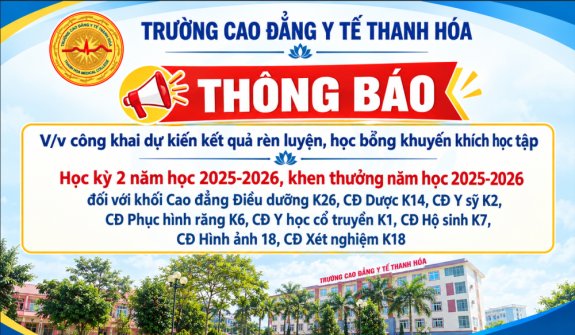 THÔNG BÁO VỀ VIỆC CÔNG KHAI DỰ KIẾN KẾT QUẢ ĐIỂM RÈN LUYỆN, HỌC BỔNG KHUYẾN KHÍCH HỌC TẬP