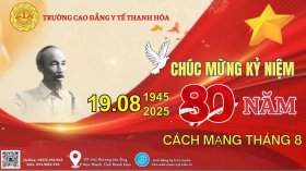 TRƯỜNG CAO ĐẲNG Y TẾ THANH HÓA TIẾP NỐI HÀO KHÍ CÁCH MẠNG THÁNG TÁM, VỨNG BƯỚC VÀO NĂM HỌC MỚI