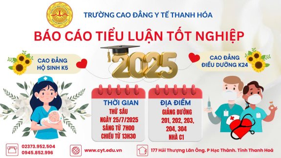 SINH VIÊN NĂM CUỐI TRƯỜNG CAO ĐẲNG Y TẾ THANH HÓA BÁO CÁO TIỂU LUẬN TỐT NGHIỆP GẮN VỚI THỰC TIỄN NGÀNH NGHỀ